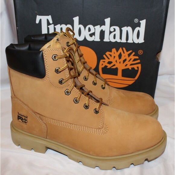 Timberland Pro Men's Wheat Sawhorse 6" Waterproof Boots Comp Toe 12 WIDE NIB - Picture 3 of 7